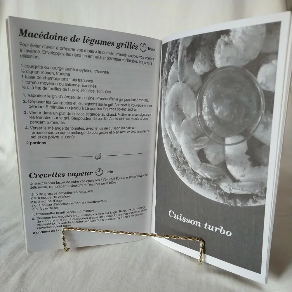 Hamilton Beach Meal Maker Express Grill Recipe CookBook Bilingual French English